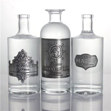 Etiqueta personalitzada de paper d'alumini en relleu per a licors Vodka Gin